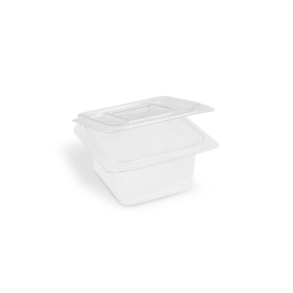 Miska hranatá rPET s vekom 375ml 50ks