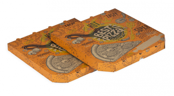 Krabica na pizzu 33x33x3cm THE BEST hneda 100ks