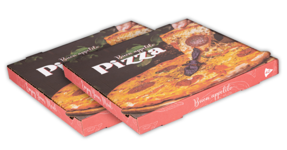 Krabica na pizzu 40x40x4cm s potlačou 50ks