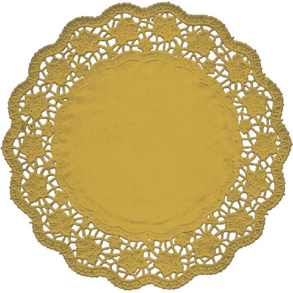 Krajky okrúhle zlaté 30cm 4ks
