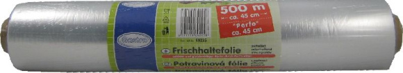 Fólia 45x45cm x 500m, potravinova s perforáciou