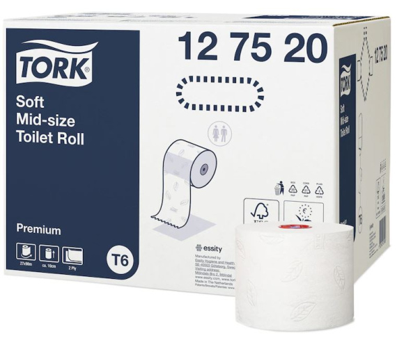 WC pap. T6 Mid-size 2vr biely 27ks