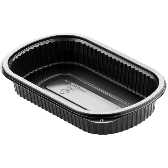 Miska MEAL BOX 1D PP 800ml čierna 50ks