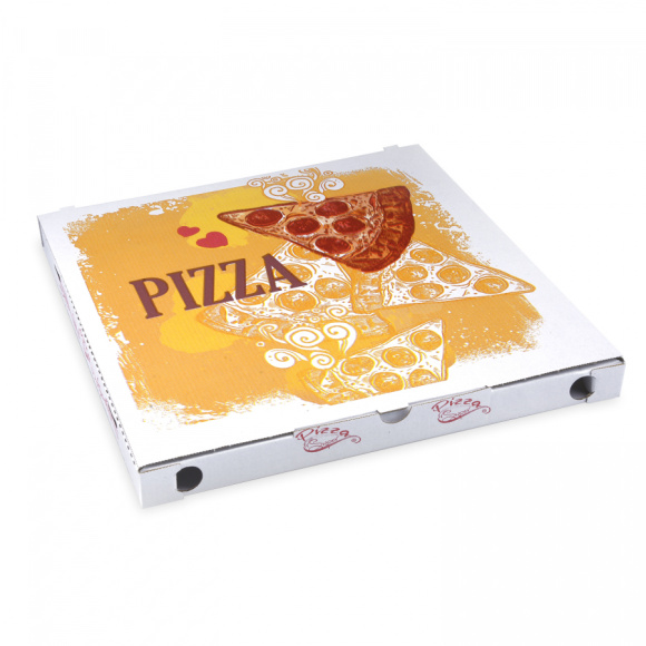 Krabica na pizzu 34x34x3 rovný roh 100ks