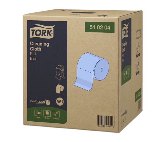 TORK Heavy-Duty čistiace utierky, modré W1, 380m