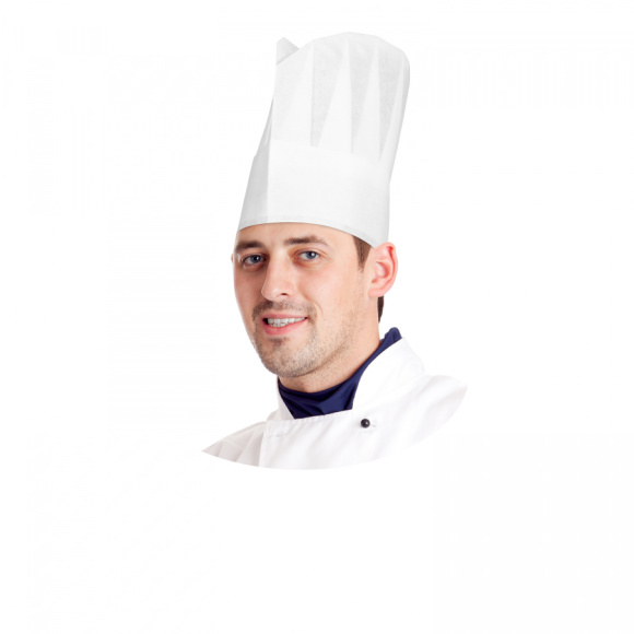 Kuchárska čiapka papierová vysoká 10ks