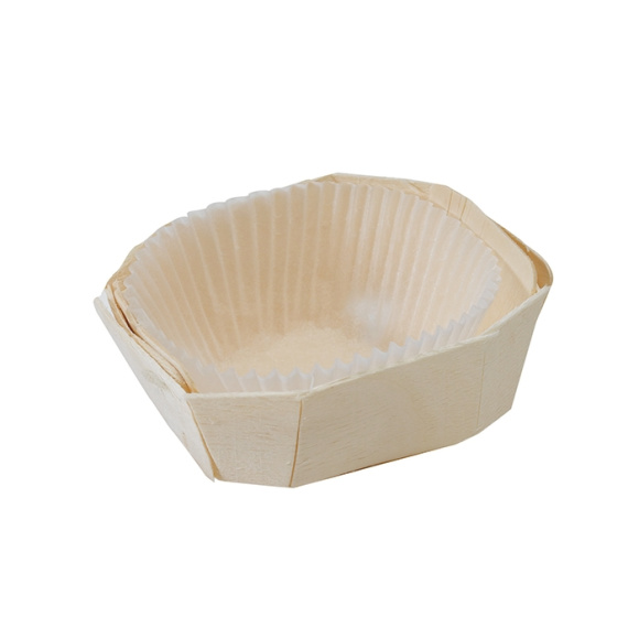 Miska drevená 100x70x37 120ml 30ks