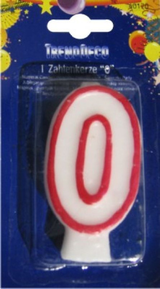 Sviečka číslová, č.0, 75mm
