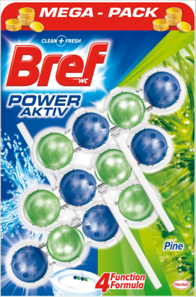 WC košíček BREF Power Aktiv Pine 3ks