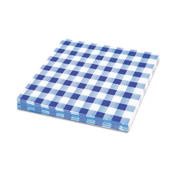 Servítky 33x33cm 1-vrstvové 4f 100ks KARO modré