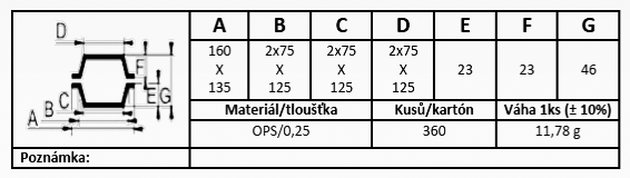 Box s vekom na dva chebíčky 360 ks