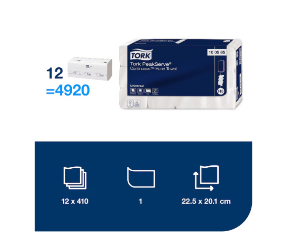 TORK PeakServe utierky H5 papierové, 1vr, 4920ks