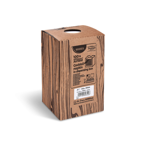 Servítky 20x20cm airlaid premium biele v boxe