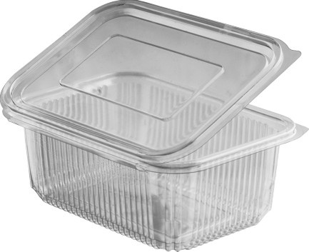 Miska hranatá PET s vekom 1000ml 50ks