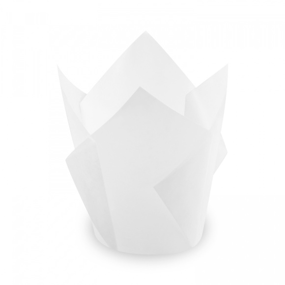 Košíček cukrárenský TULIP p50x85 biely 100ks