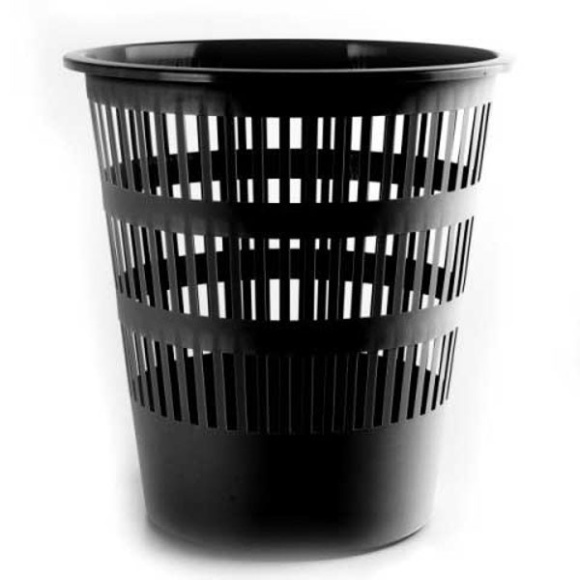 Kôš na papier rebrovaný 12l čierny