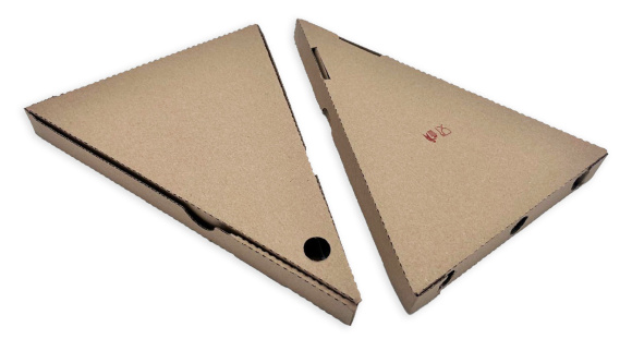 Krabica na pizzu TROJUHOLNÍK hnedá, 100 ks