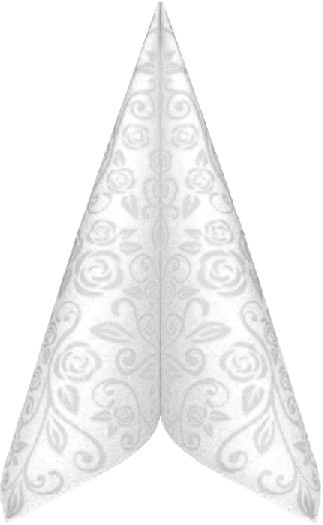 Servítky PREMIUM 40x40cm dekor R biele 50ks