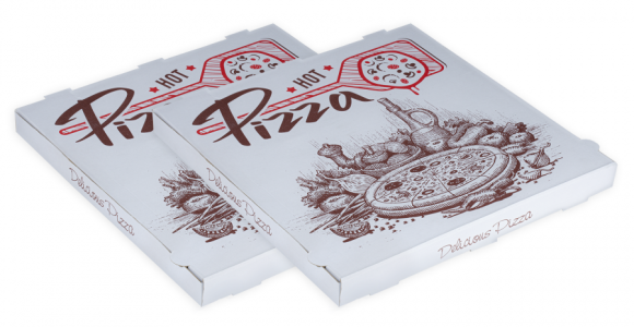 Krabica na pizzu 45x45x4cm s potlačou 50ks
