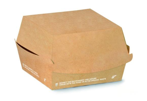 BOX hamburger 120  x 120  x 110 mm hnedý, 50 ks