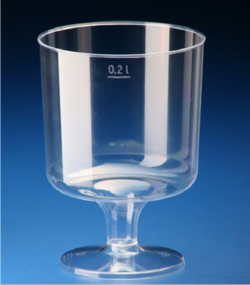 Pohár kryštál 200ml na stopke 10ks