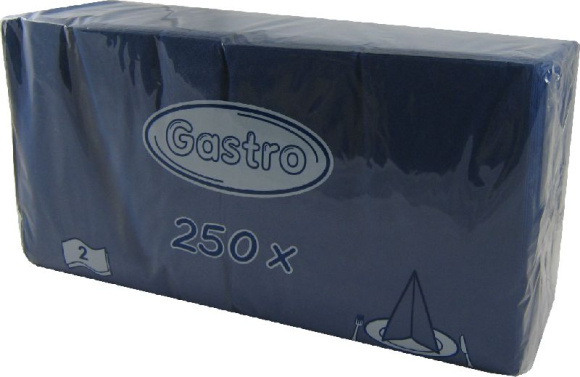 Servítky 33x33cm 2-vrstvové 4f 250ks tmavomodré
