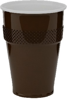 Pohár 150ml PS hnedobiely na HN 100ks