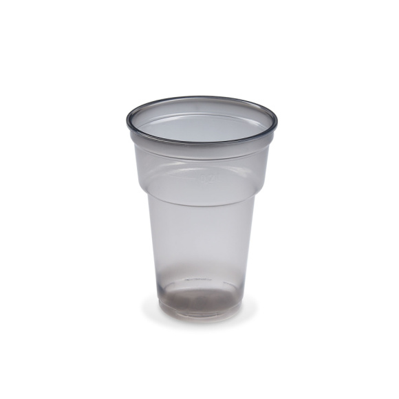 Pohár vratný 200ml PP 78mm dymový 50ks