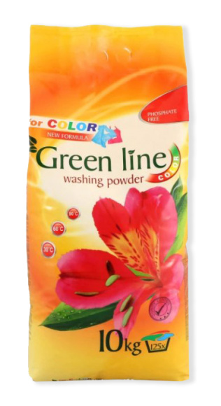 Prací prášok GREEN LINE COLOR 125PD 10kg