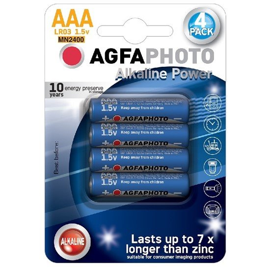 Batéria AgfaPhoto Power alk.AAA 4ks