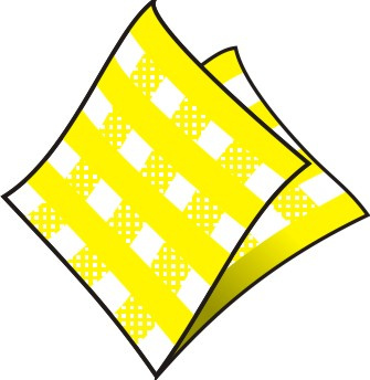 Servítky 33x33cm 1-vrstvové 4f 100ks KÁRO žlté