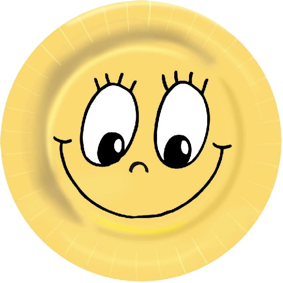 Tanier papierový SMILING FACE 23cm 10ks