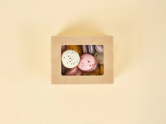 Krabička s okienkom 80x100x40 mm hnedá 25ks