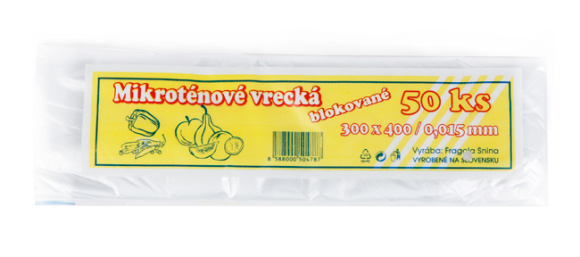 Sáčok blok EAN 30x40 15mi 50ks