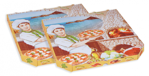 Krabica na pizzu 33x33x3cm s potlačou 100ks