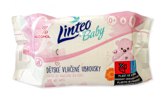 Utierky vlhčené LINTEO detské 72ks