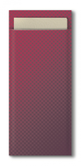 Vrecko na príbor burgundy/cream 500ks