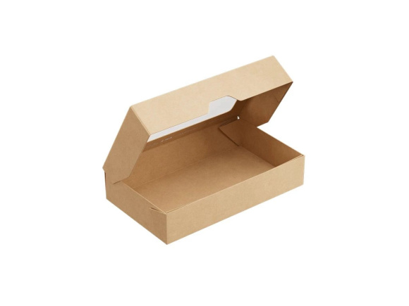 Krabička s okienkom 200x120x40 mm hnedá 25ks
