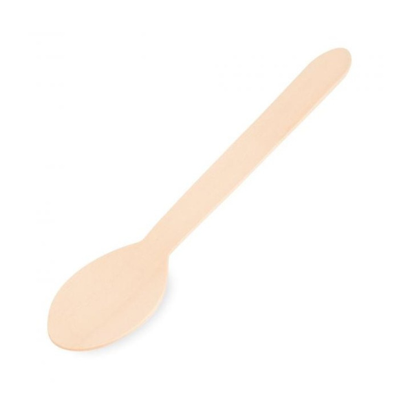 Lyžica drevená 16cm 100ks