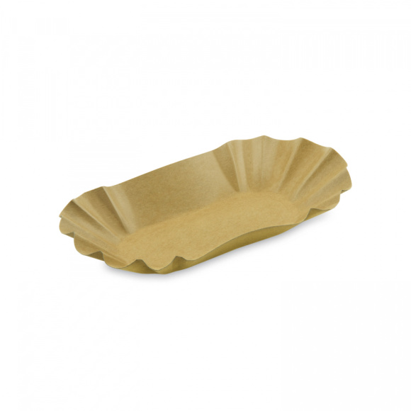 Miska papierová oválna 10,5x17,5x3cm HNEDÁ 250ks