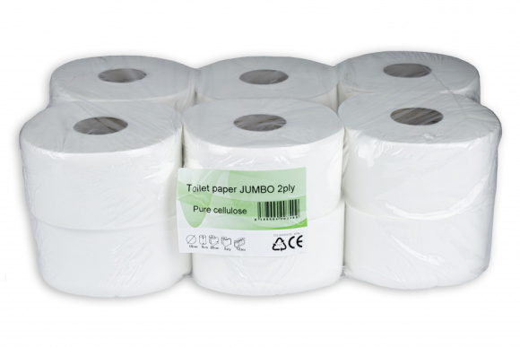WC papier JUMBO 19cm 2vr EXTRA biely 12ks