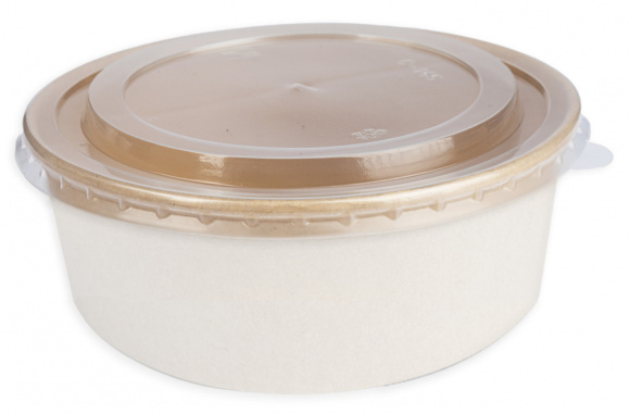 Veko na misku papierovú Kraft 500-750ml 150mm 50 ks