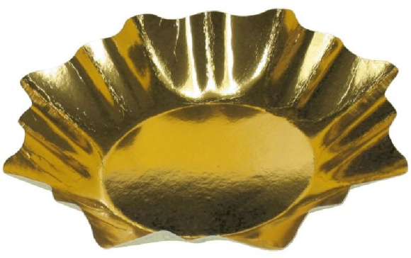 Tanier papierový HVIEZDA ZLATÁ 28cm 25ks