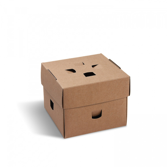 BOX hamburger 120x120x100 hnedý 100ks