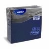 Servítky PREMIUM dekor R tmavomodré 40 x 40 cm, 50 ks