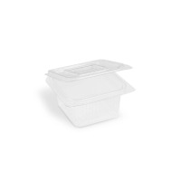 Miska hranatá rPET s vekom 375ml 50ks