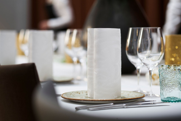 Serv. DUNI ELEGANCE Lily 40x40cm biele 40ks