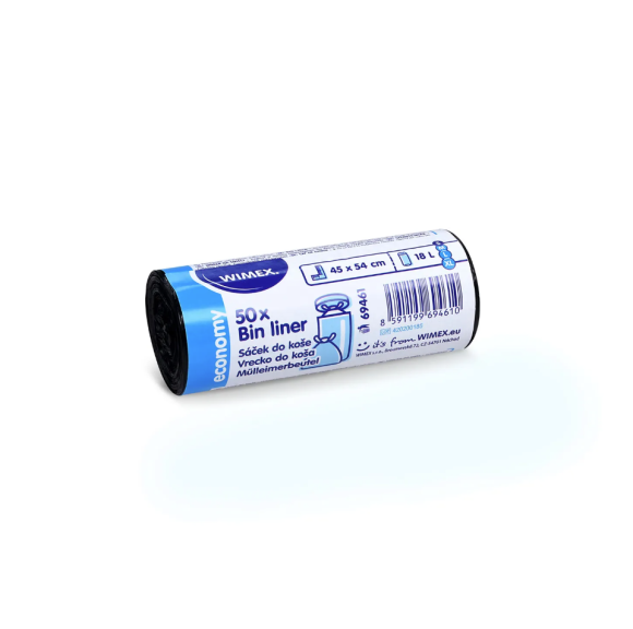 Vrece HD 45 x 54 S ECONOMY 18 l čierne, 50 ks