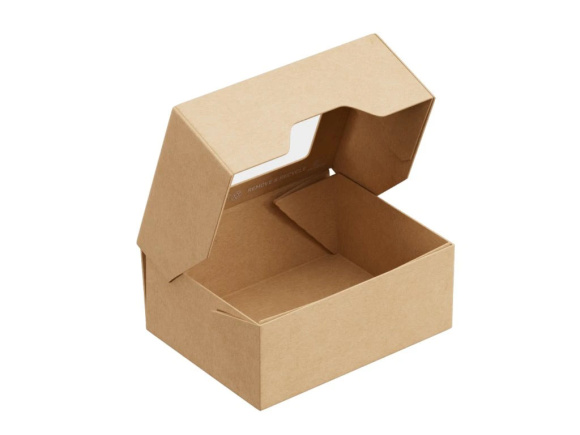 Krabička s okienkom 80x100x40 mm hnedá 25ks