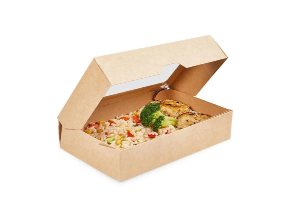 Krabička s okienkom 200x120x40 mm hnedá 25ks